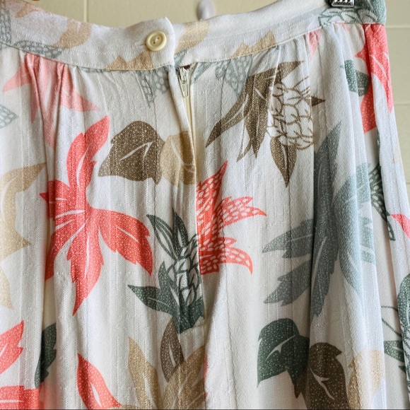 VTG Ann Hill Floral Pleated Maxi Skirt - Picture 4 of 7